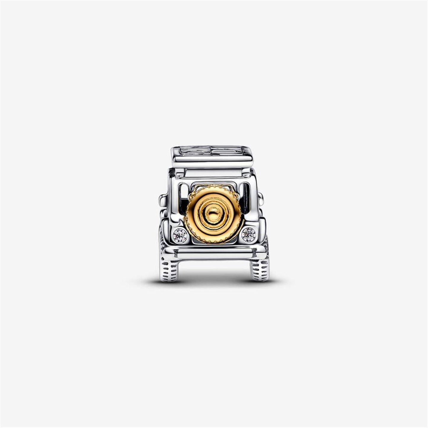 S925 sterling silver Two-tone Adventure Car Charm