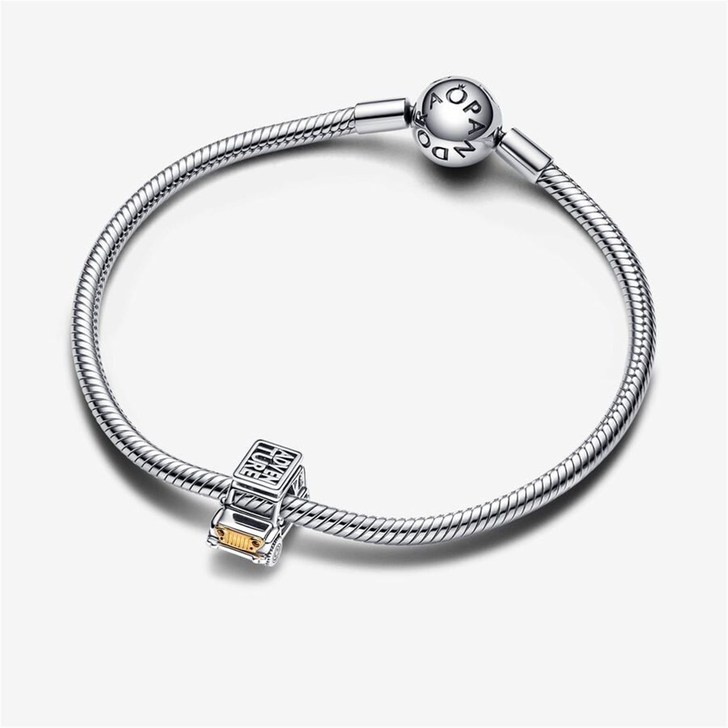 S925 sterling silver Two-tone Adventure Car Charm