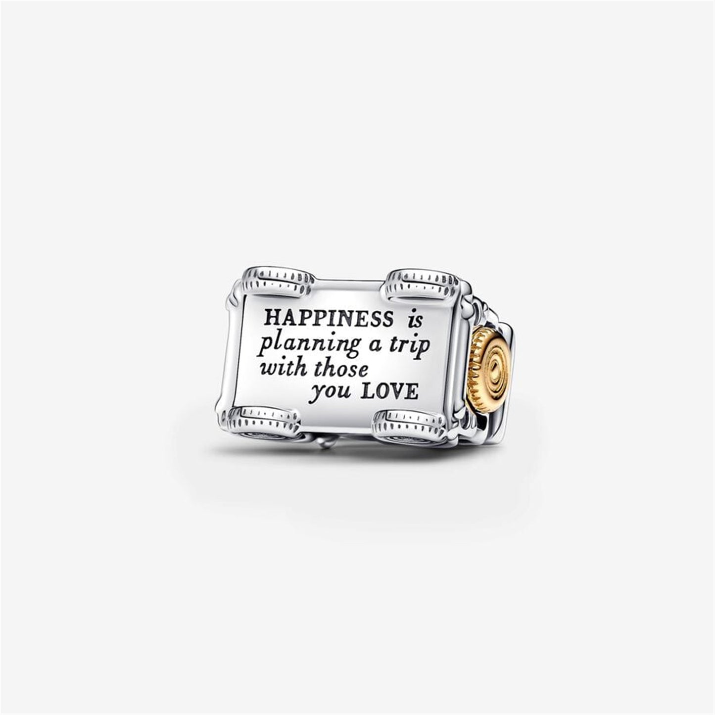 S925 sterling silver Two-tone Adventure Car Charm