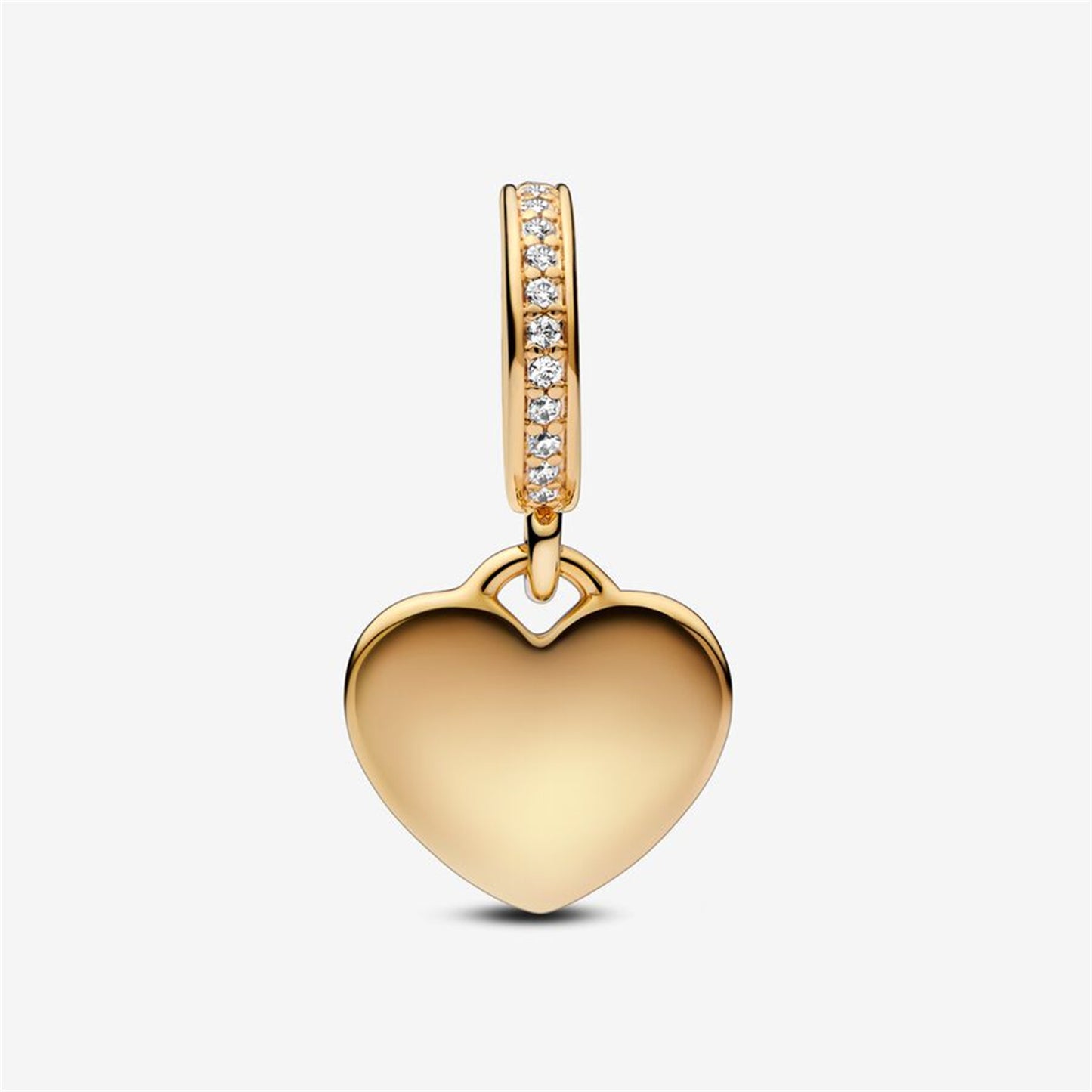 S925 Sterling Silver Engravable Heart Tag Dangle Charm