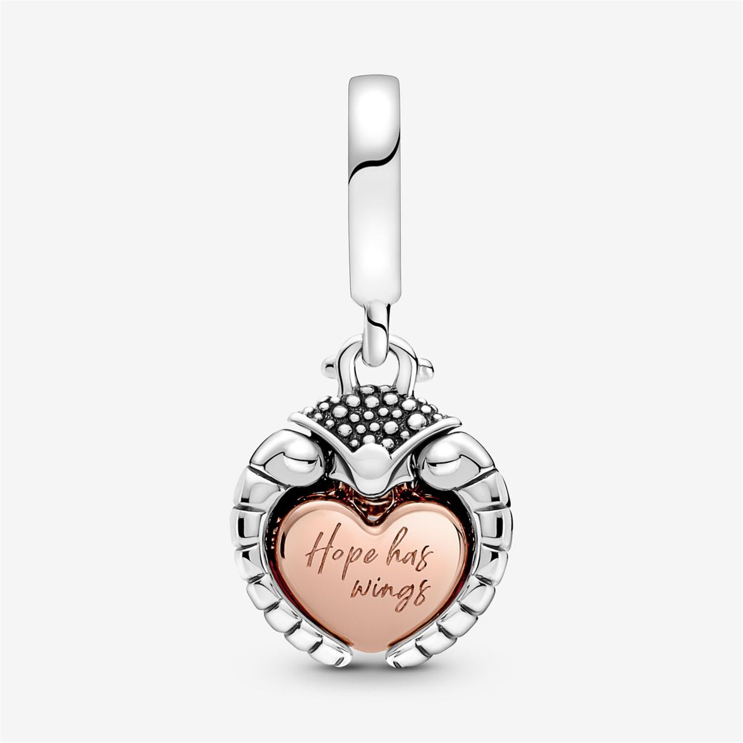S925 Sterling Silver My Pandora 2022 Ladybird & Heart Dangle Charm