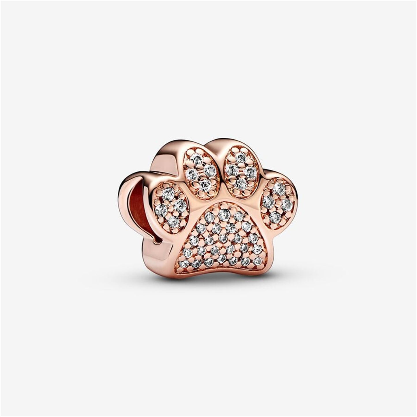 925 sterling silver Sparkling Paw Print Charm