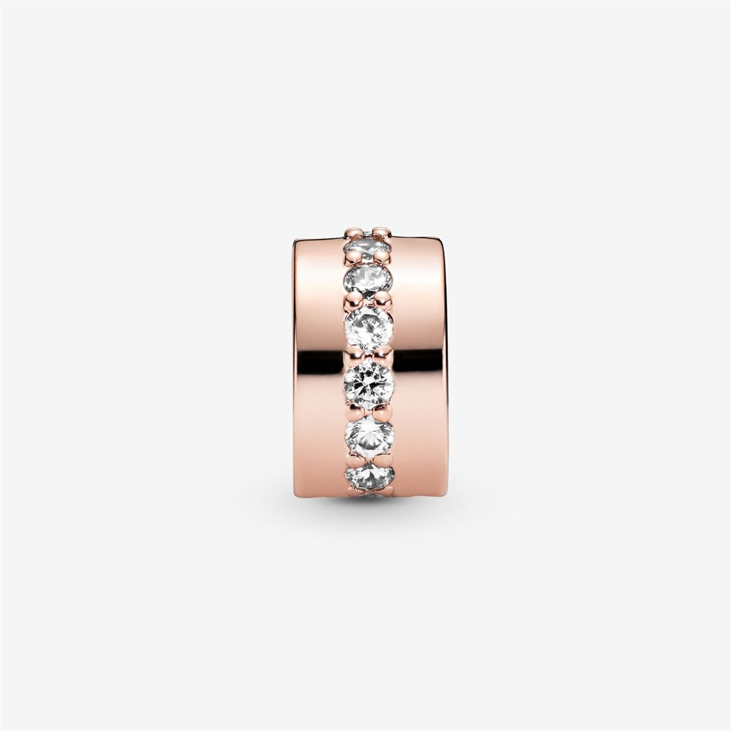 S925 sterling silver Sparkling Row Spacer Charm