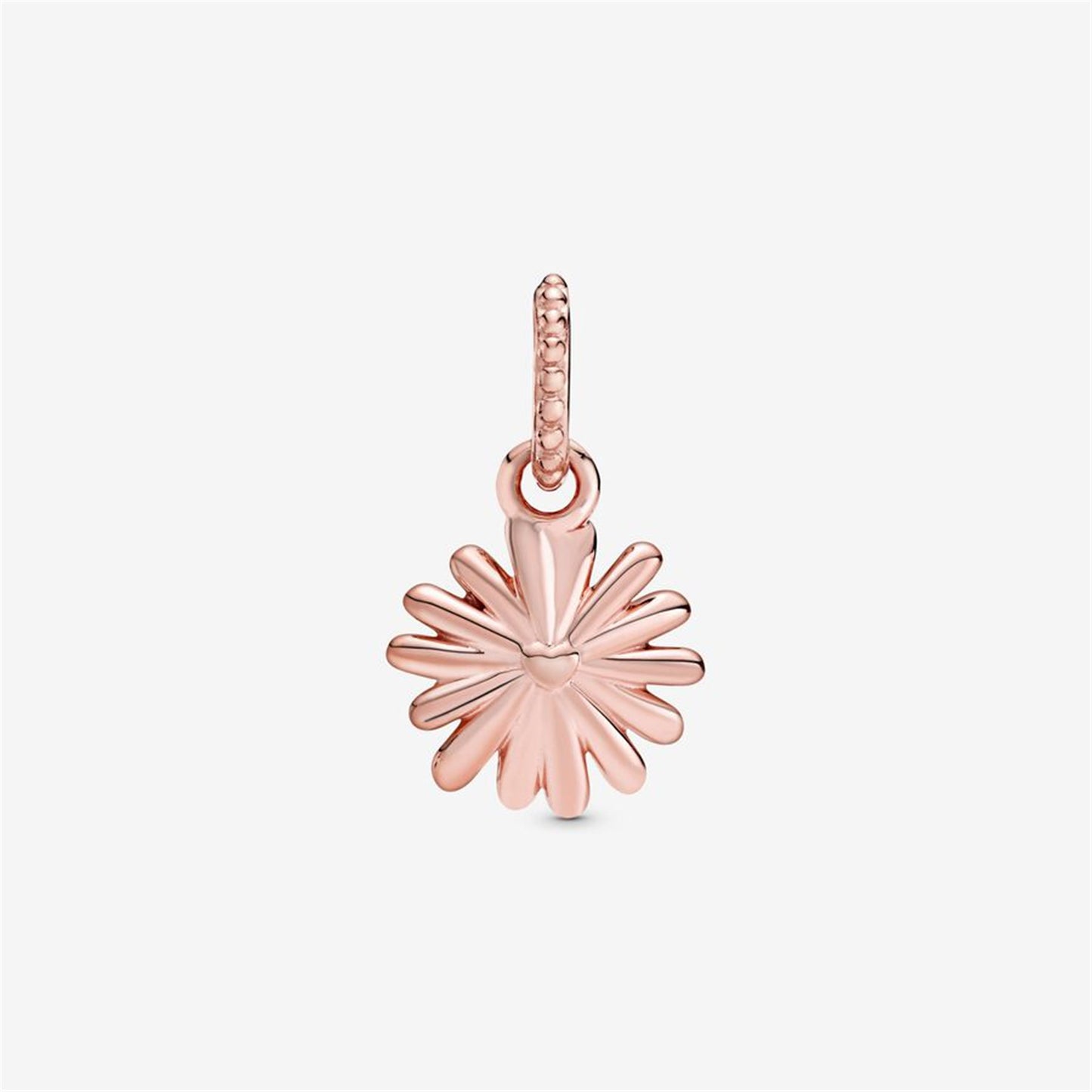 S925 Sterling Silver Pink Daisy Flower Dangle Charm