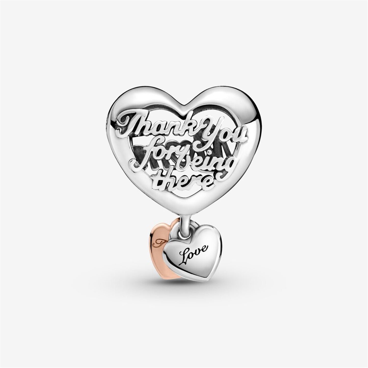 S925 Sterling Silver Thank You Mum Heart Charm
