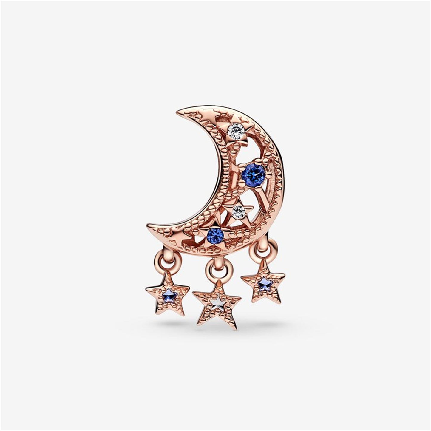 S925 Sterling Silver Star & Crescent Moon Charm