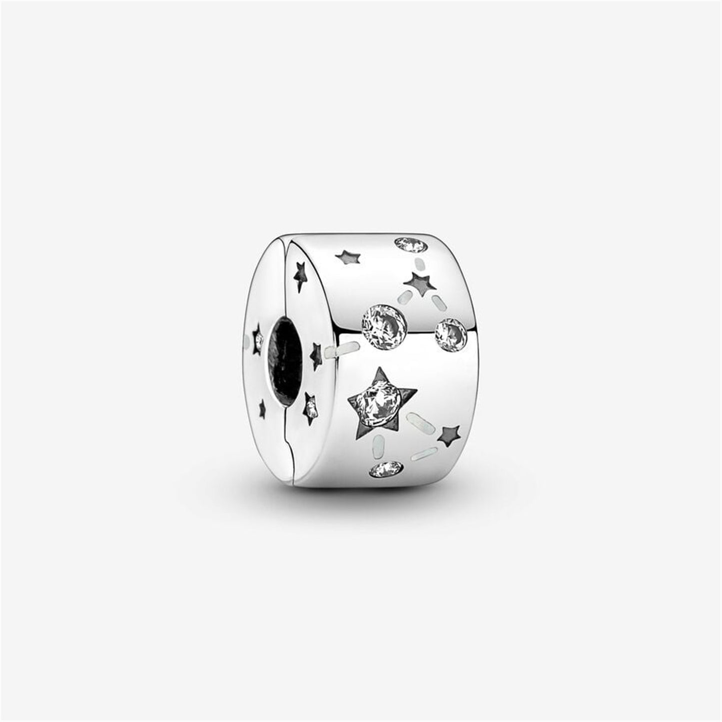 S925 sterling silver Stars & Galaxy Clip Charm