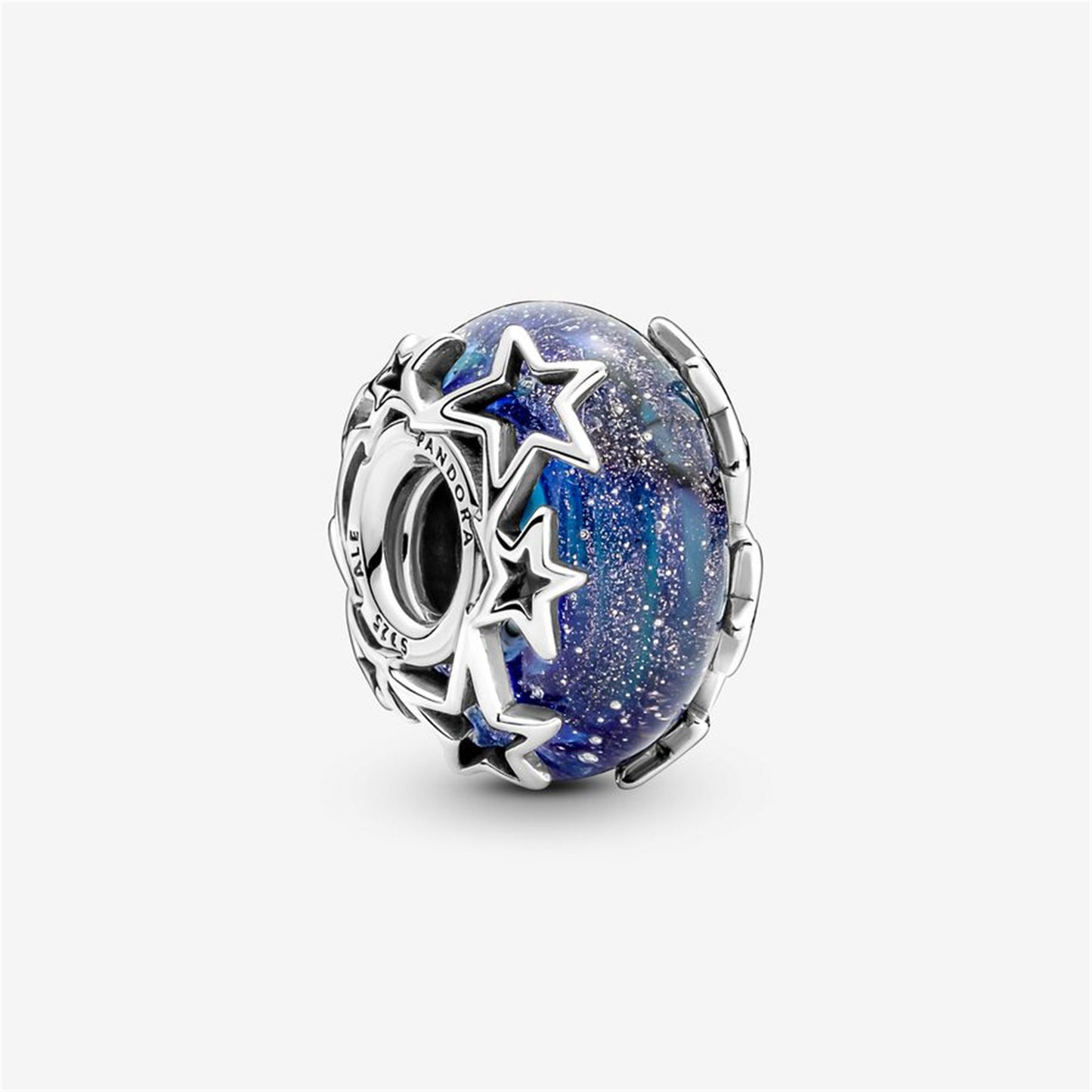 S925 sterling silver Galaxy Blue & Star Murano Charm