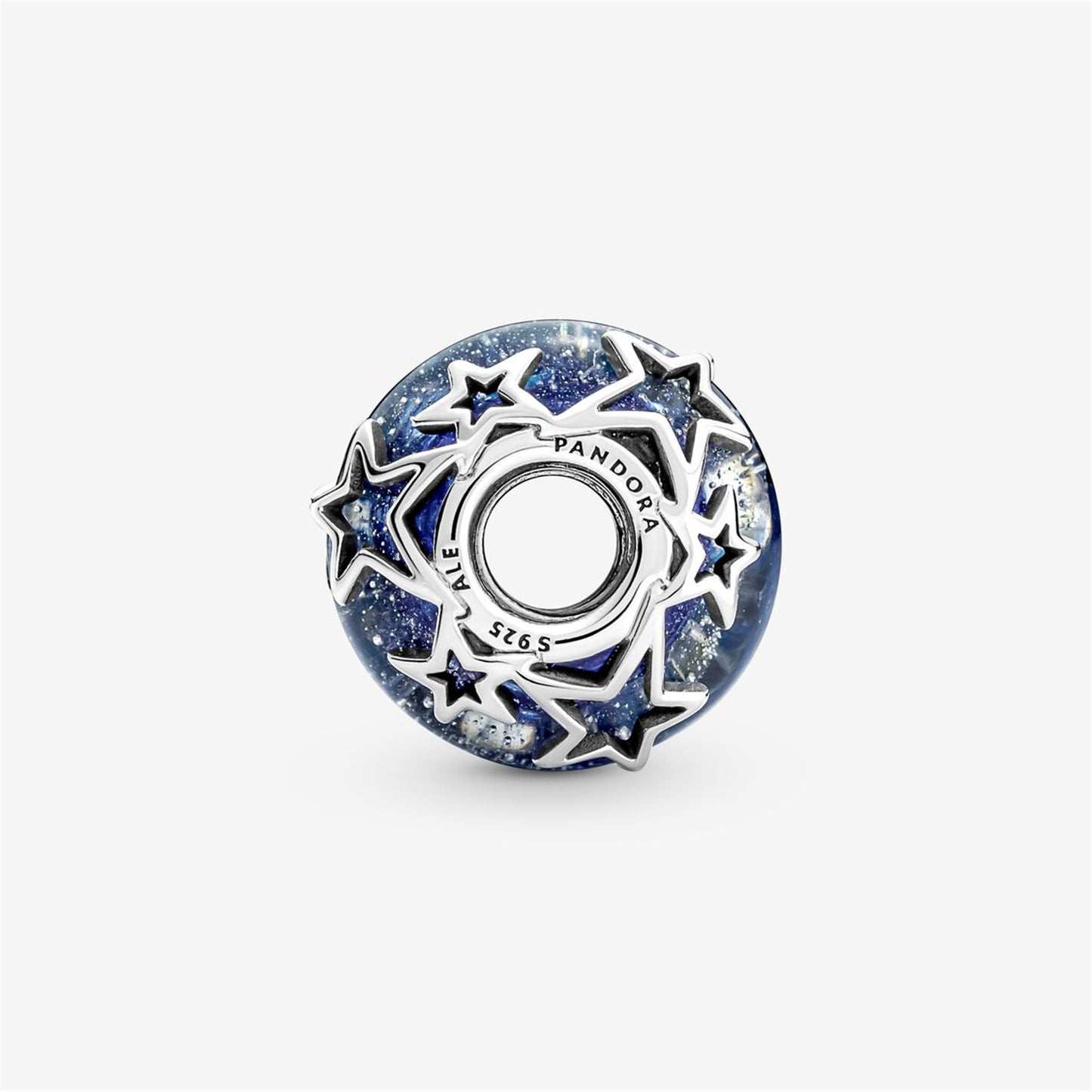 S925 sterling silver Galaxy Blue & Star Murano Charm