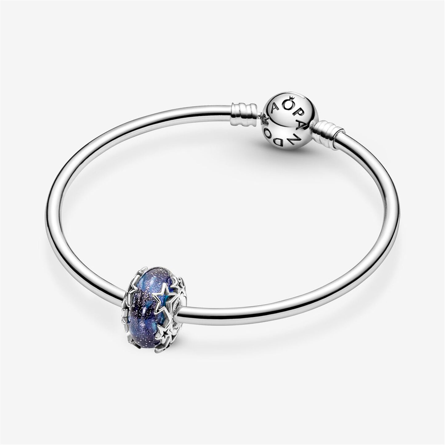 S925 sterling silver Galaxy Blue & Star Murano Charm