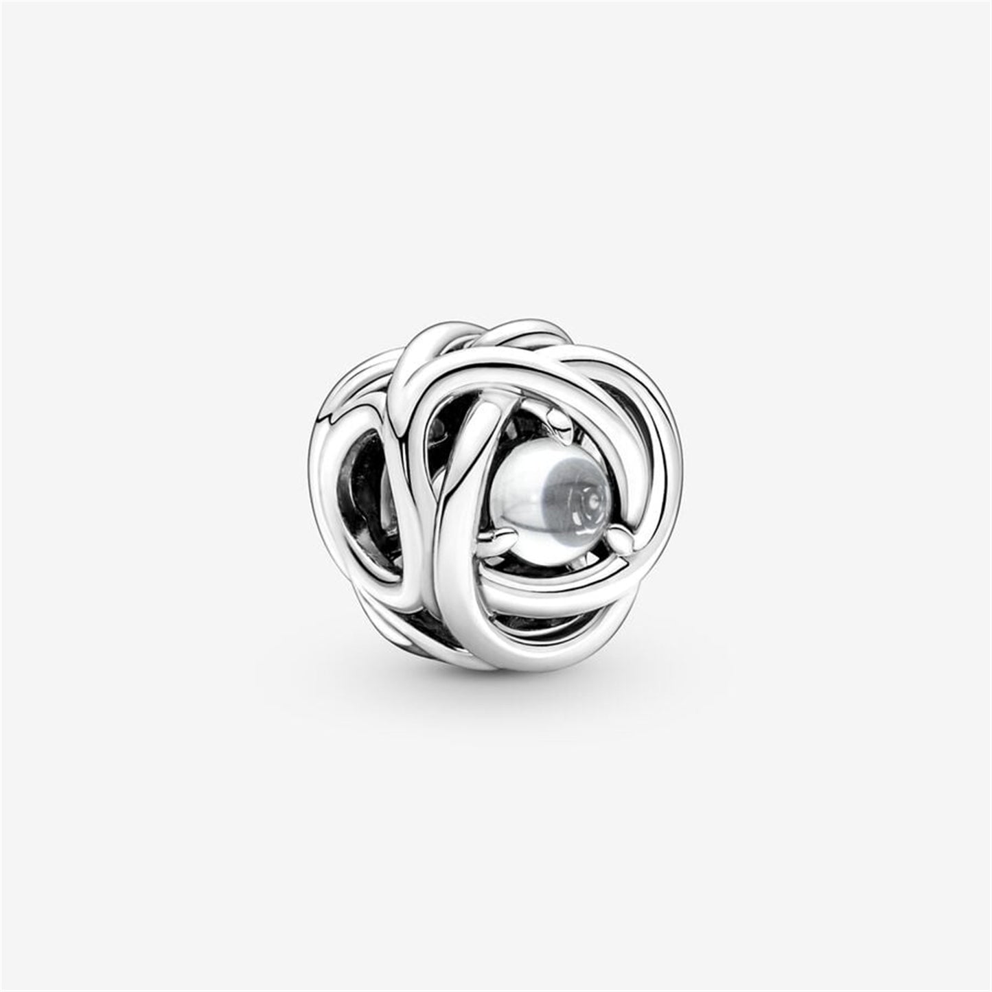 S925 sterling silver Birthstone Eternity Circle Charm