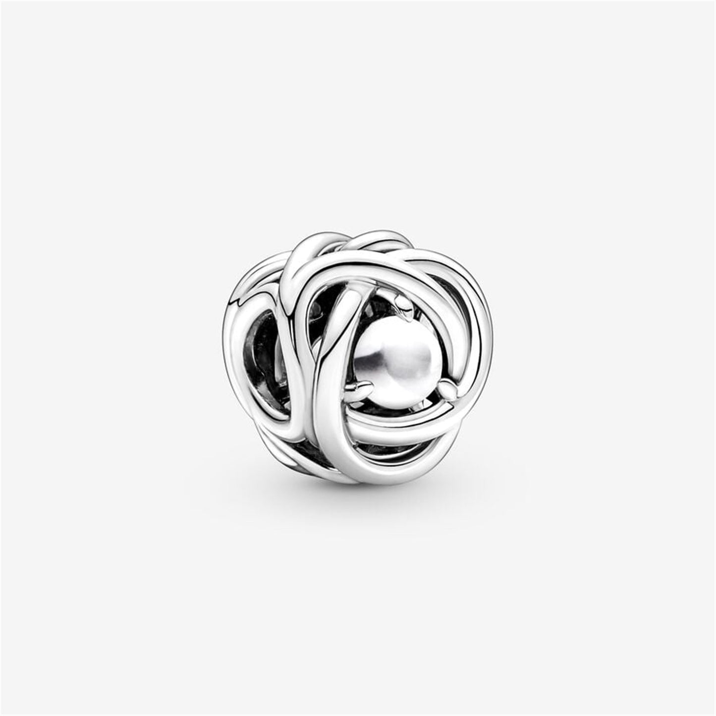 S925 sterling silver Birthstone Eternity Circle Charm
