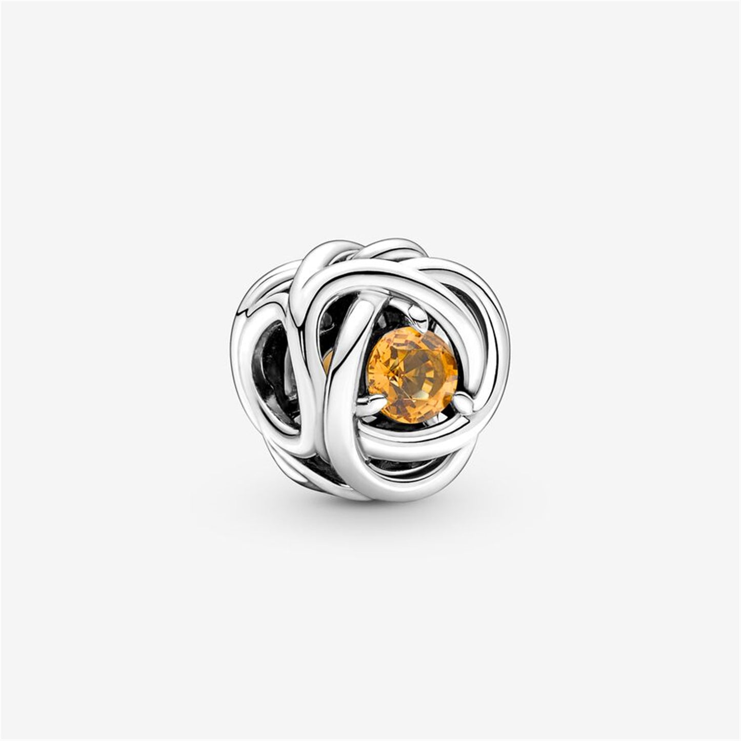 S925 sterling silver Birthstone Eternity Circle Charm