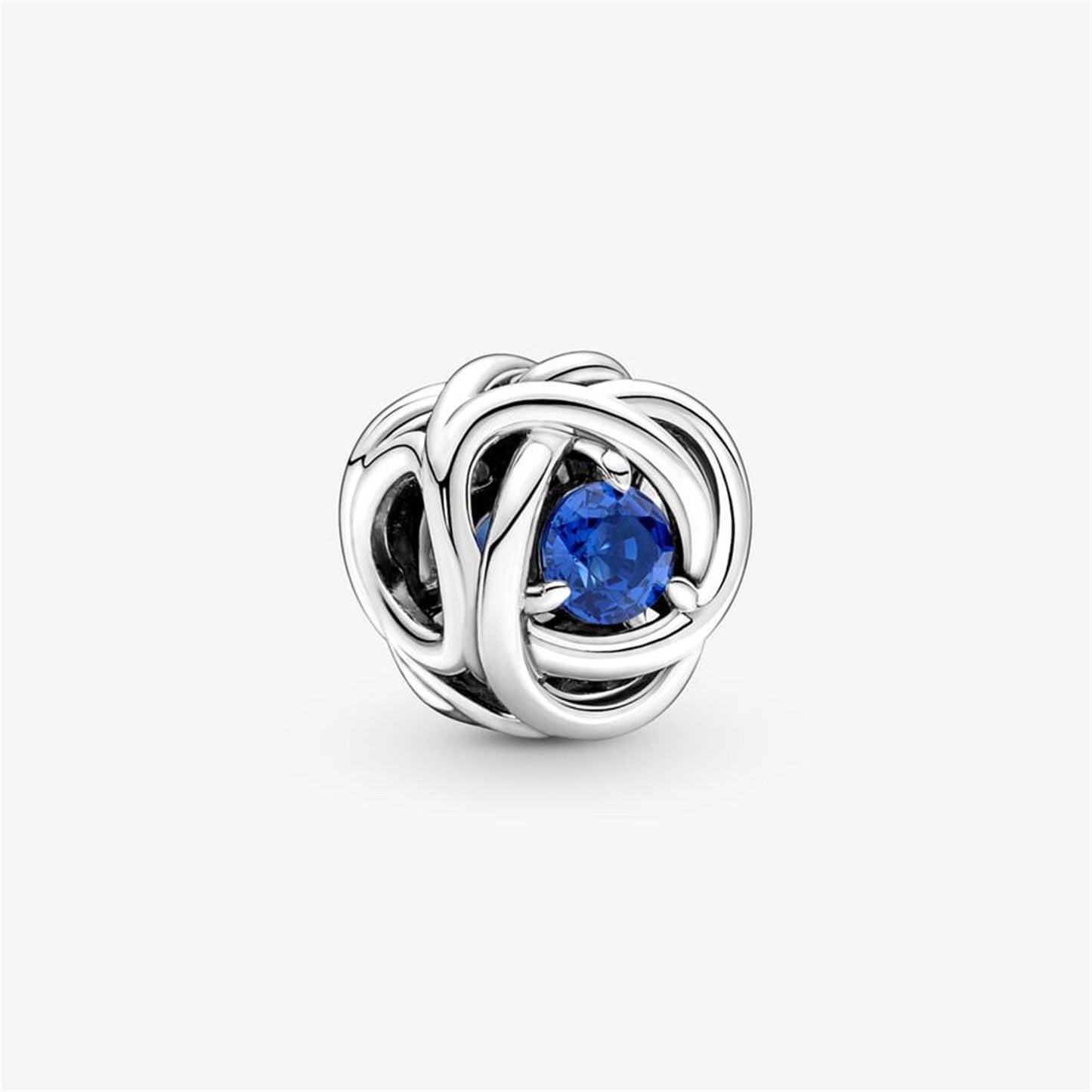S925 sterling silver Birthstone Eternity Circle Charm