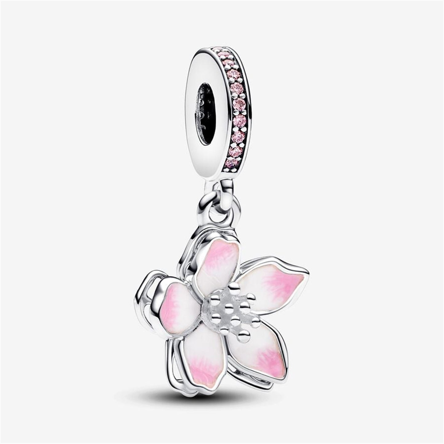 S925 sterling silver Cherry Blossom Dangle Charm