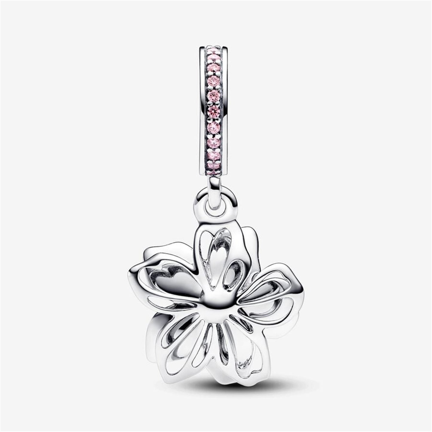 S925 sterling silver Cherry Blossom Dangle Charm