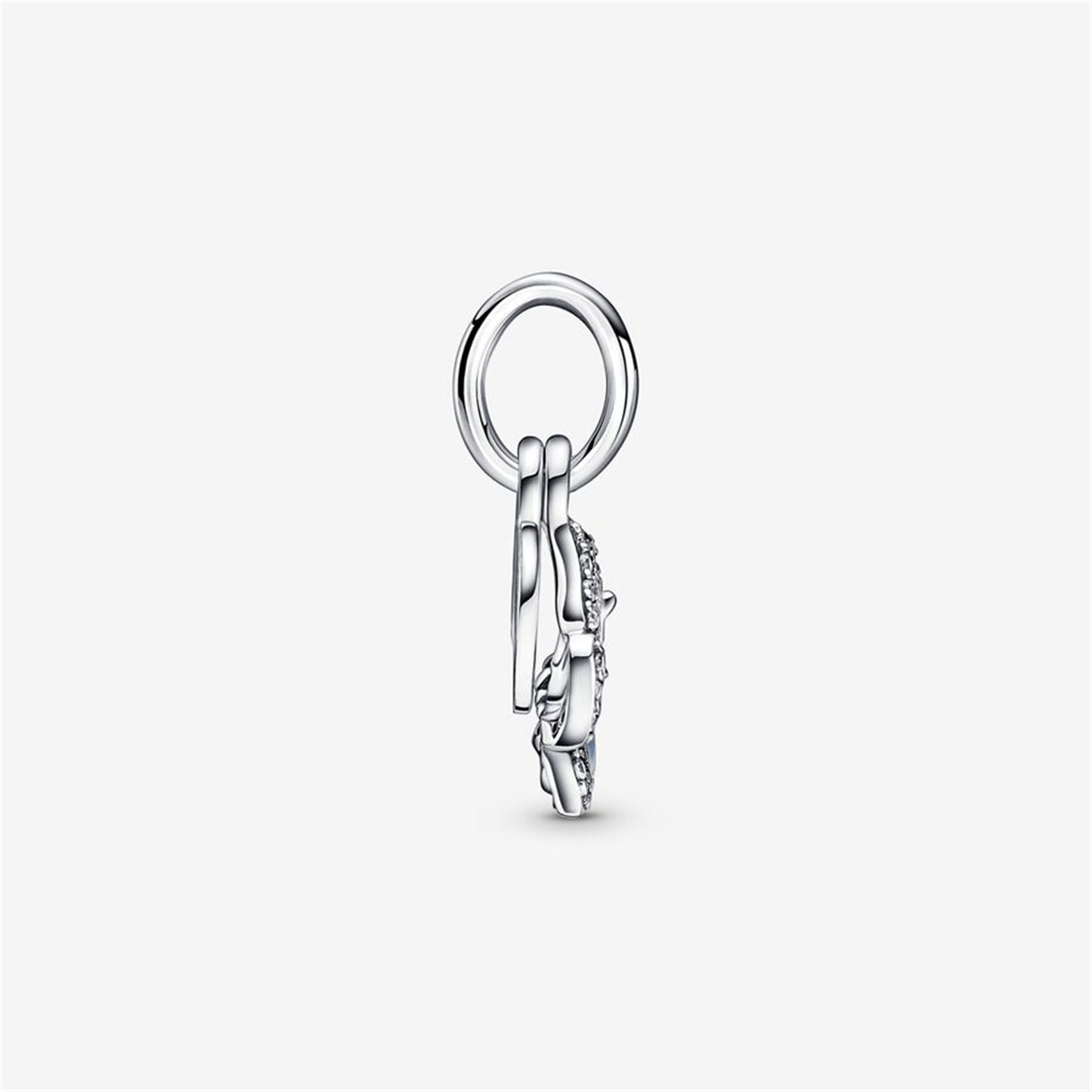 S925 Sterling Silver Blue Butterfly & Quote Double Dangle Charm