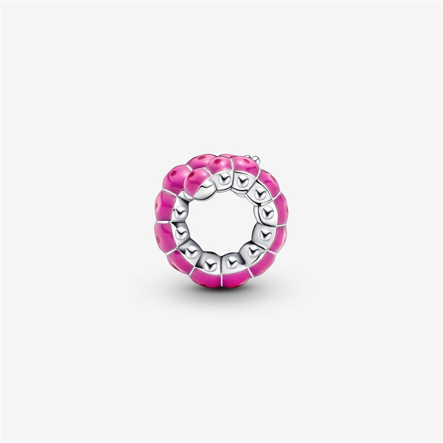 S925 Sterling Silver Cute Curled Caterpillar Charm