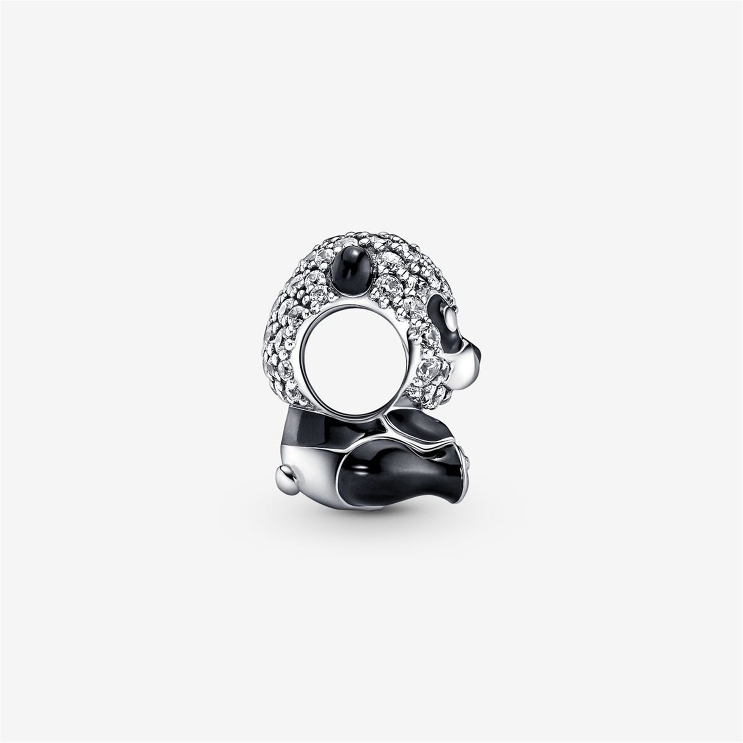 S925 Sterling Silver Sparkling Cute Panda Charm