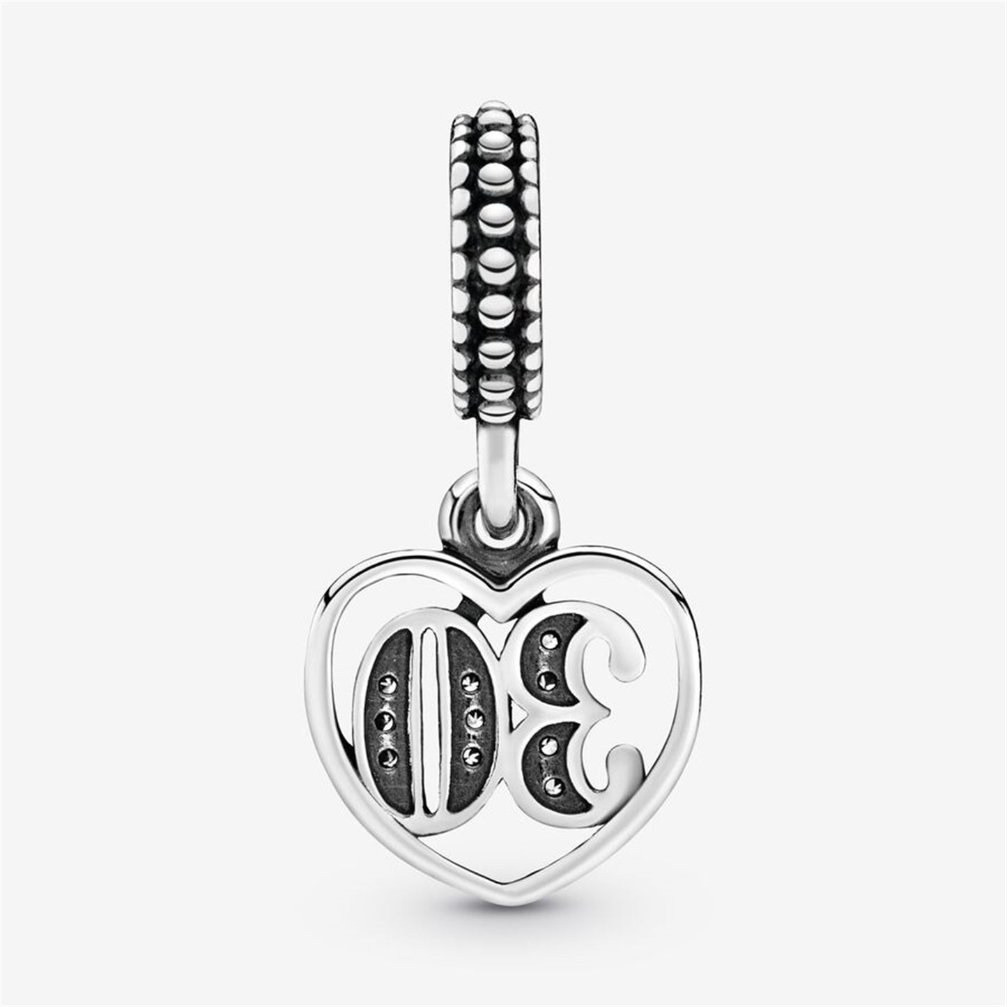 S925 Sterling Silver 30th Celebration Dangle Charm
