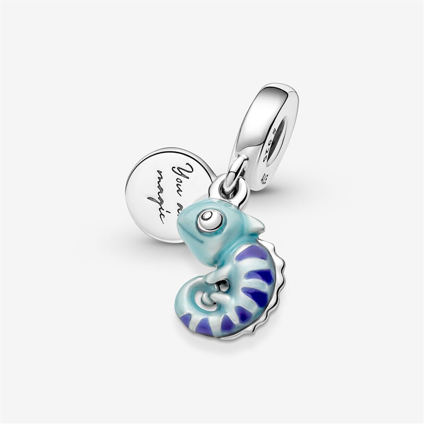 S925 Sterling Silver Color-changing Chameleon Dangle Charm