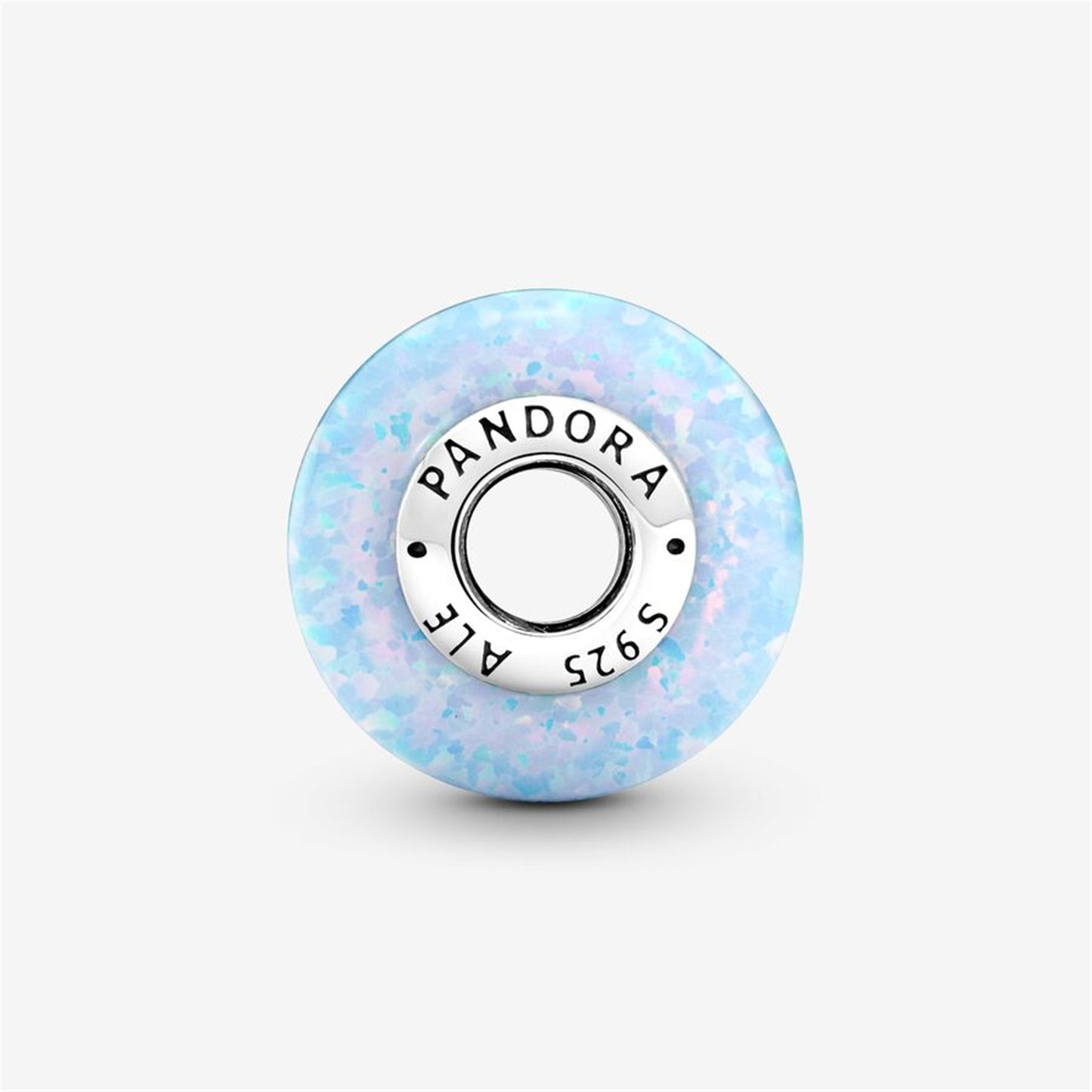 S925 Sterling Silver Opalescent Ocean Blue Charm