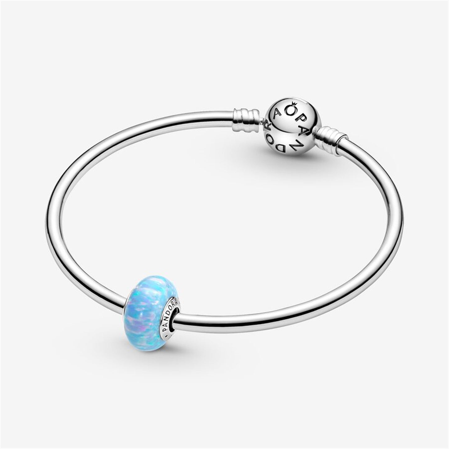 S925 Sterling Silver Opalescent Ocean Blue Charm
