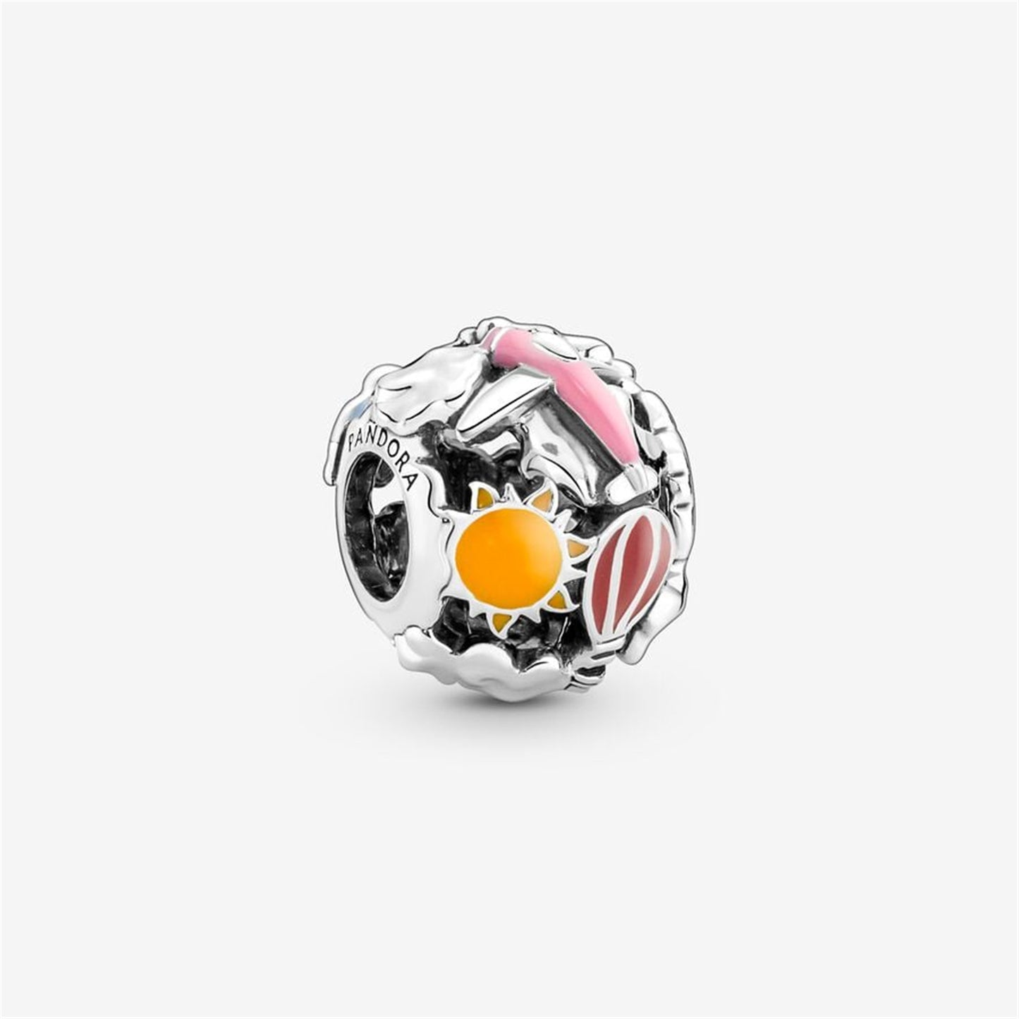 S925 Sterling Silver Fly Away Rainbow Sky & Travel Charm
