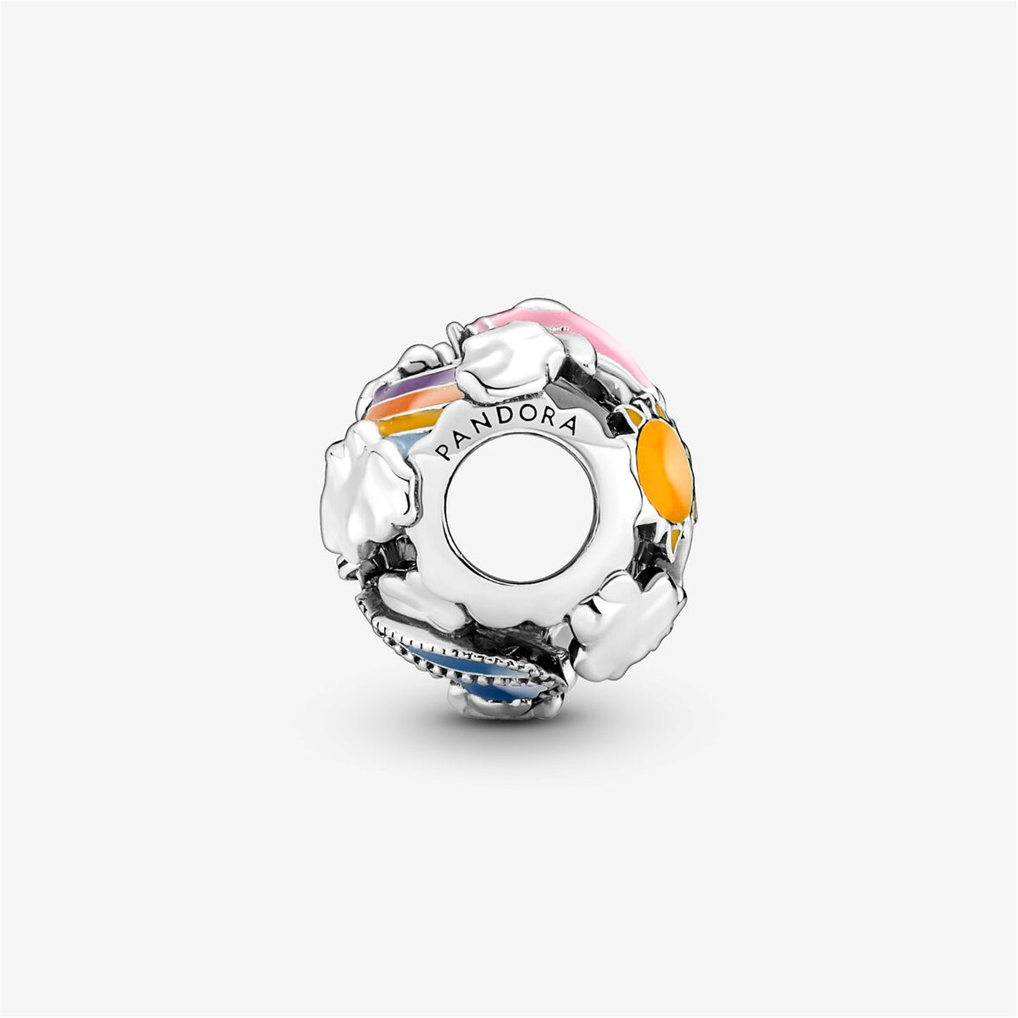 S925 Sterling Silver Fly Away Rainbow Sky & Travel Charm