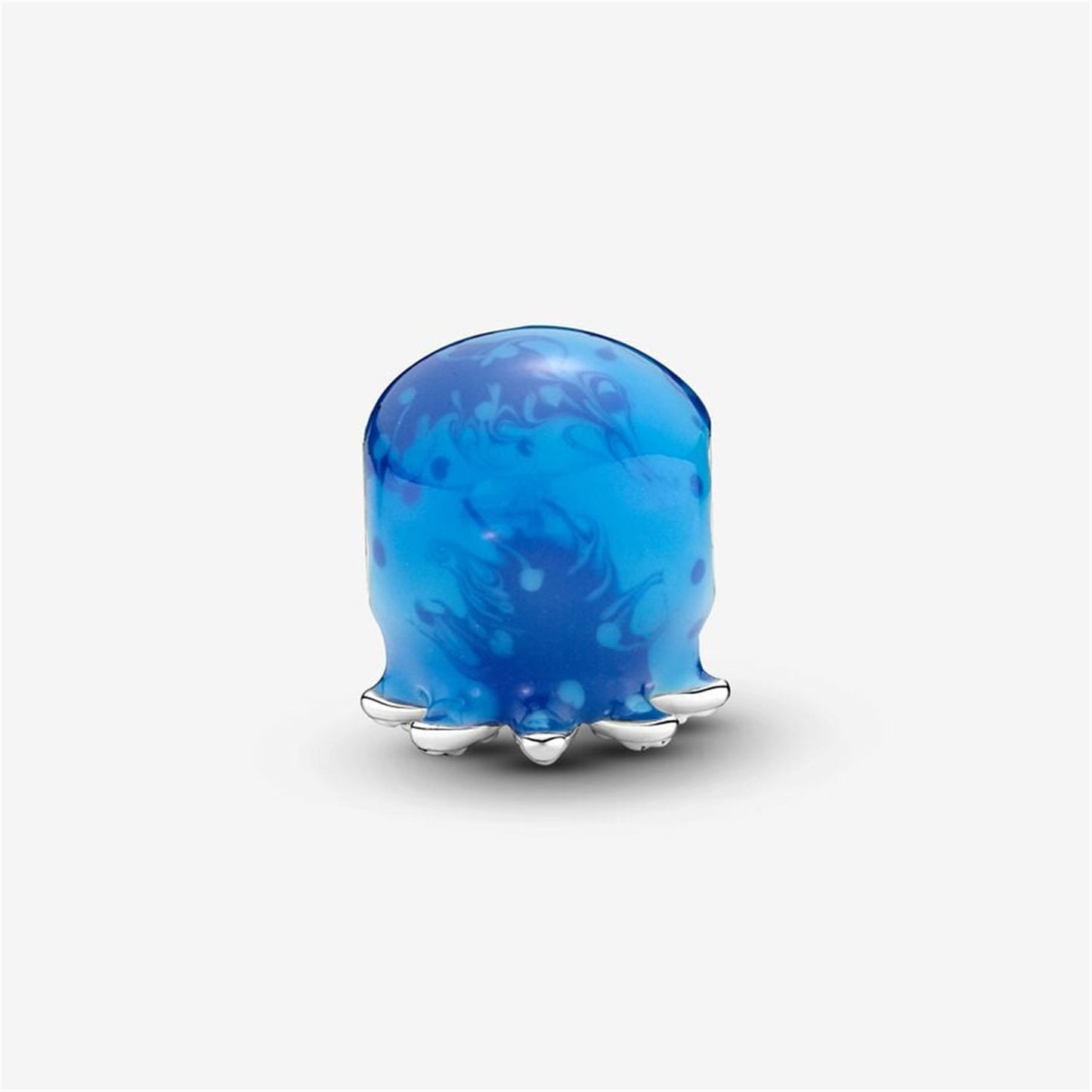 S925 Sterling Silver Ocean Bubbles & Waves Octopus Charm