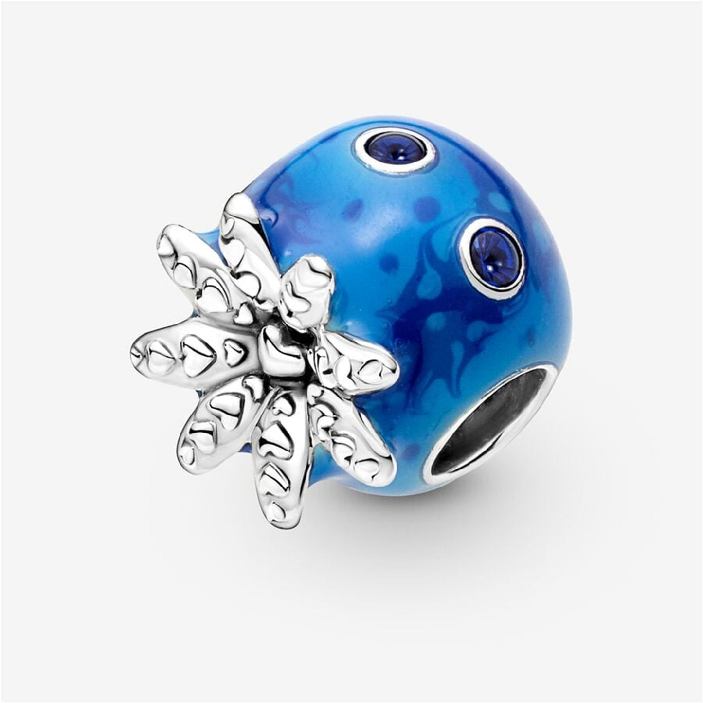 S925 Sterling Silver Ocean Bubbles & Waves Octopus Charm