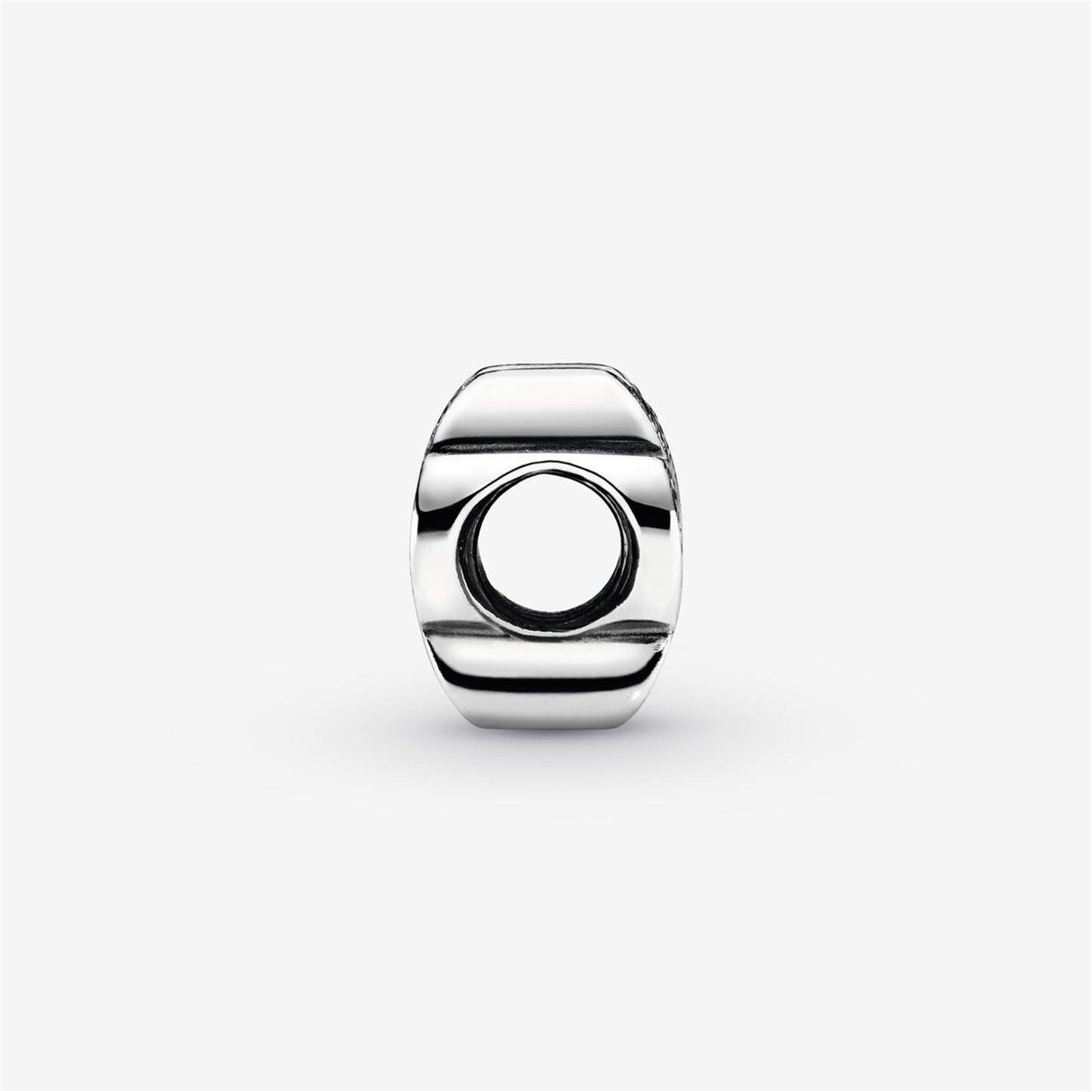 S925 Sterling Silver Sparkling Paw Print Charm