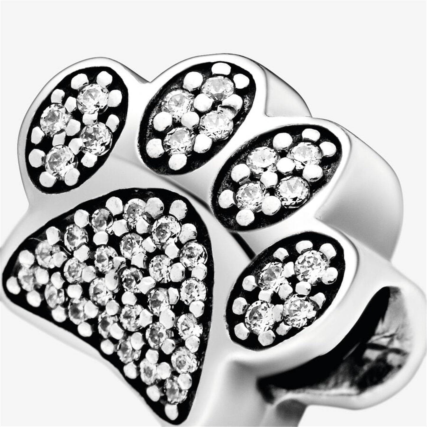 925 sterling silver Sparkling Paw Print Charm