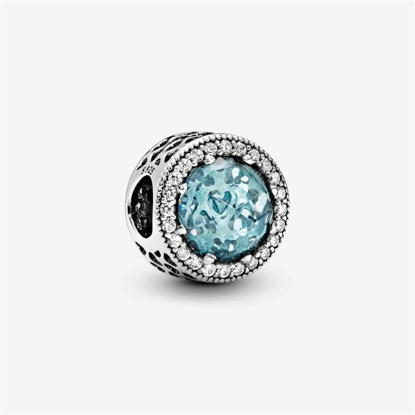 S925 Sterling Silver Sparkling Glacier Blue Charm