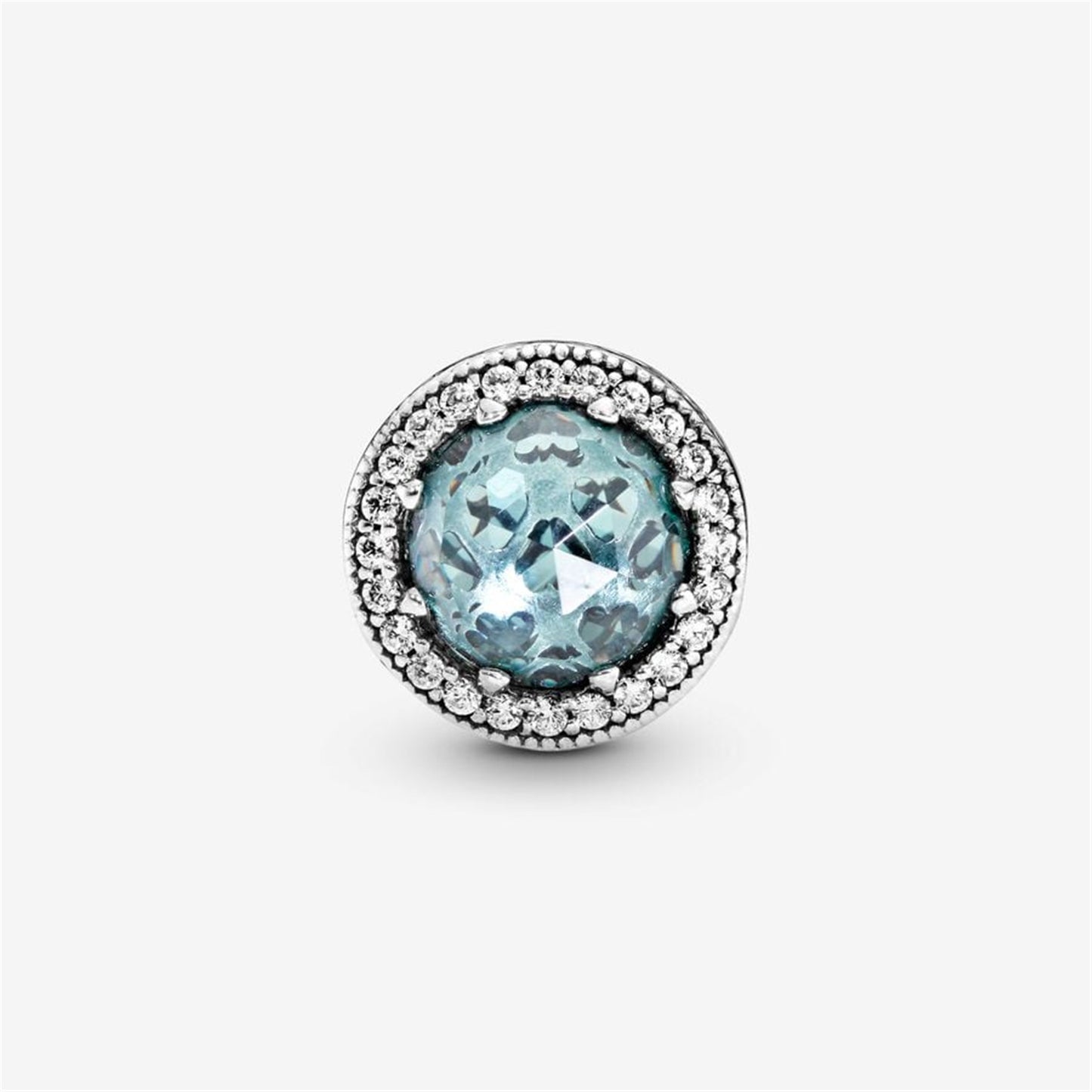 S925 Sterling Silver Sparkling Glacier Blue Charm