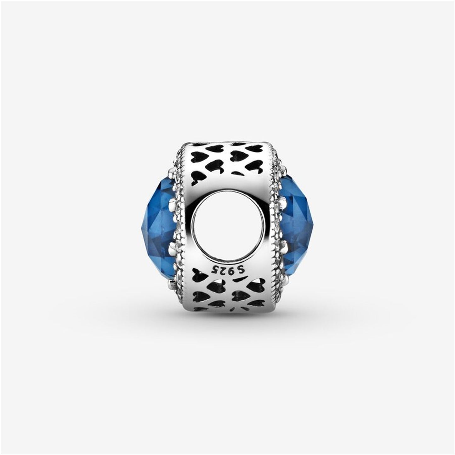 S925 Sterling Silver Sparkling Dark Blue Charm