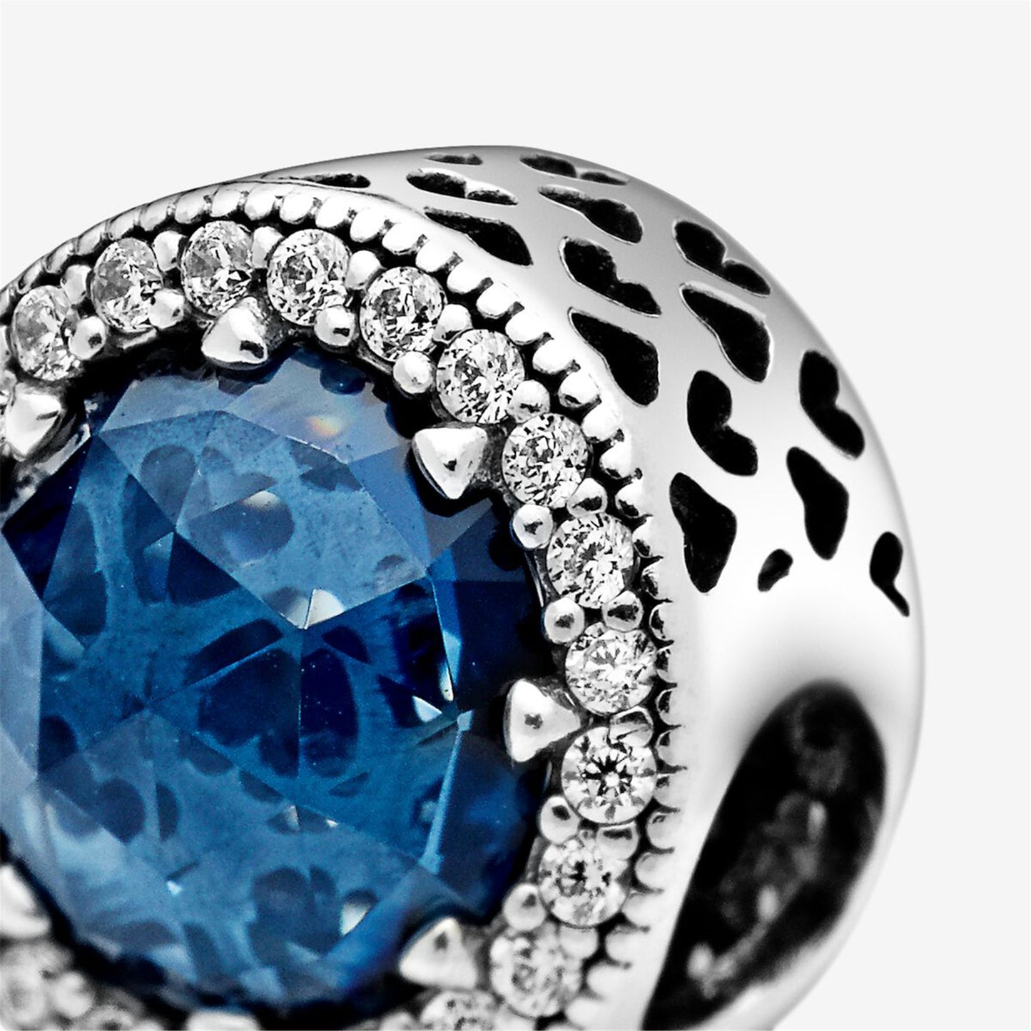 S925 Sterling Silver Sparkling Dark Blue Charm