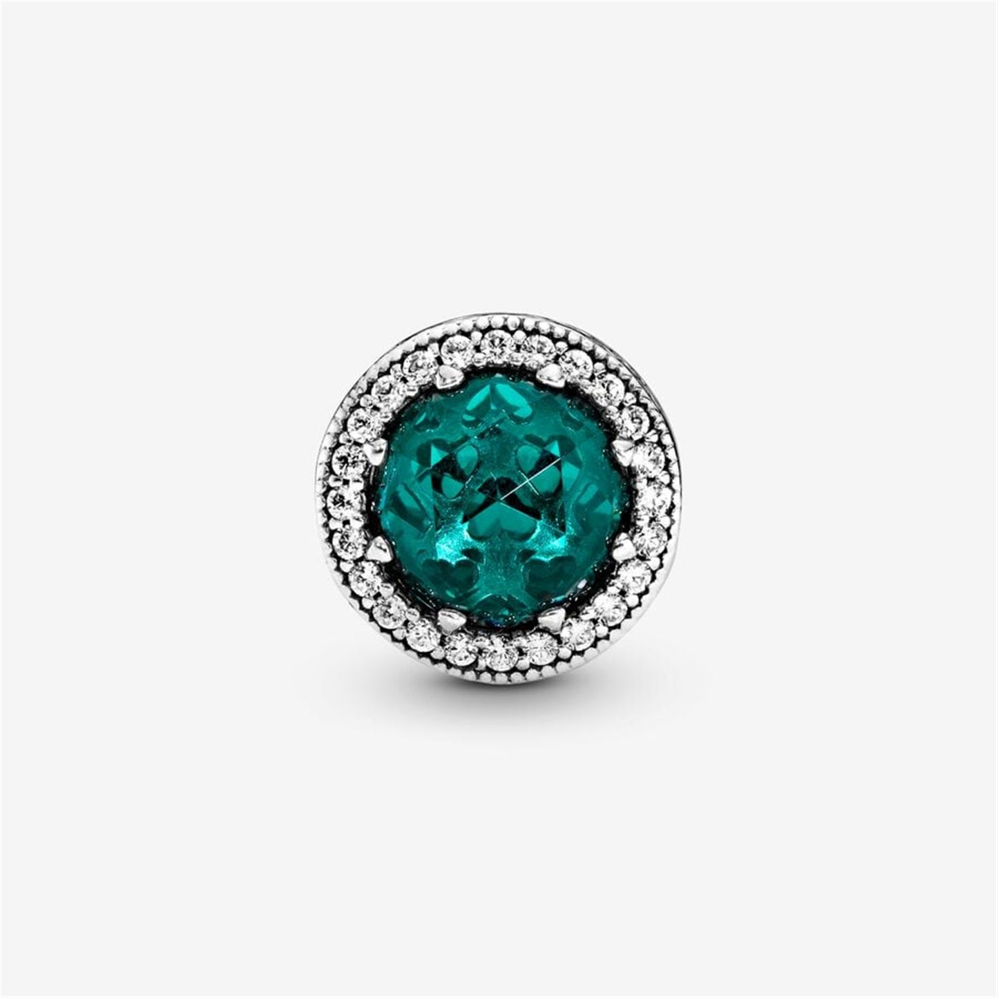 S925 Sterling Silver Sparkling Sea Green Charm