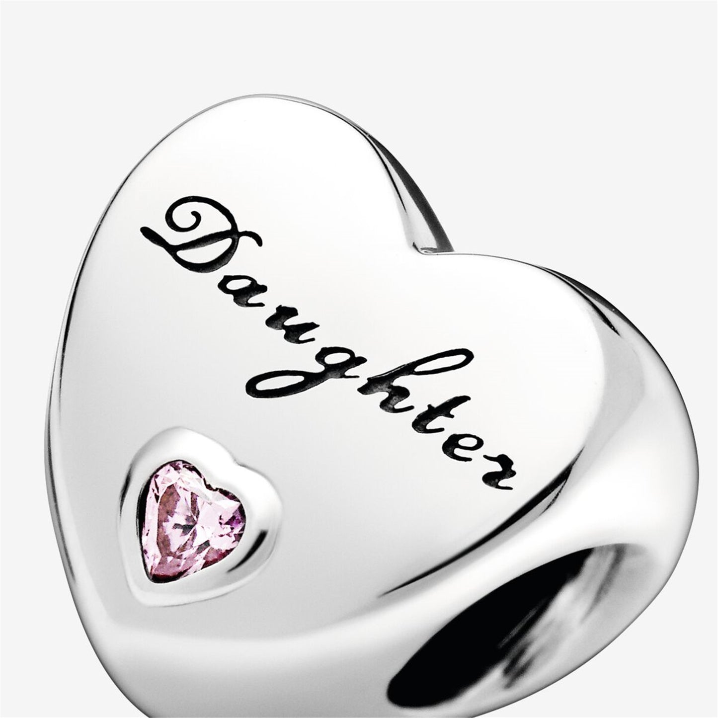S925 Sterling Silver Daughter Heart Charm