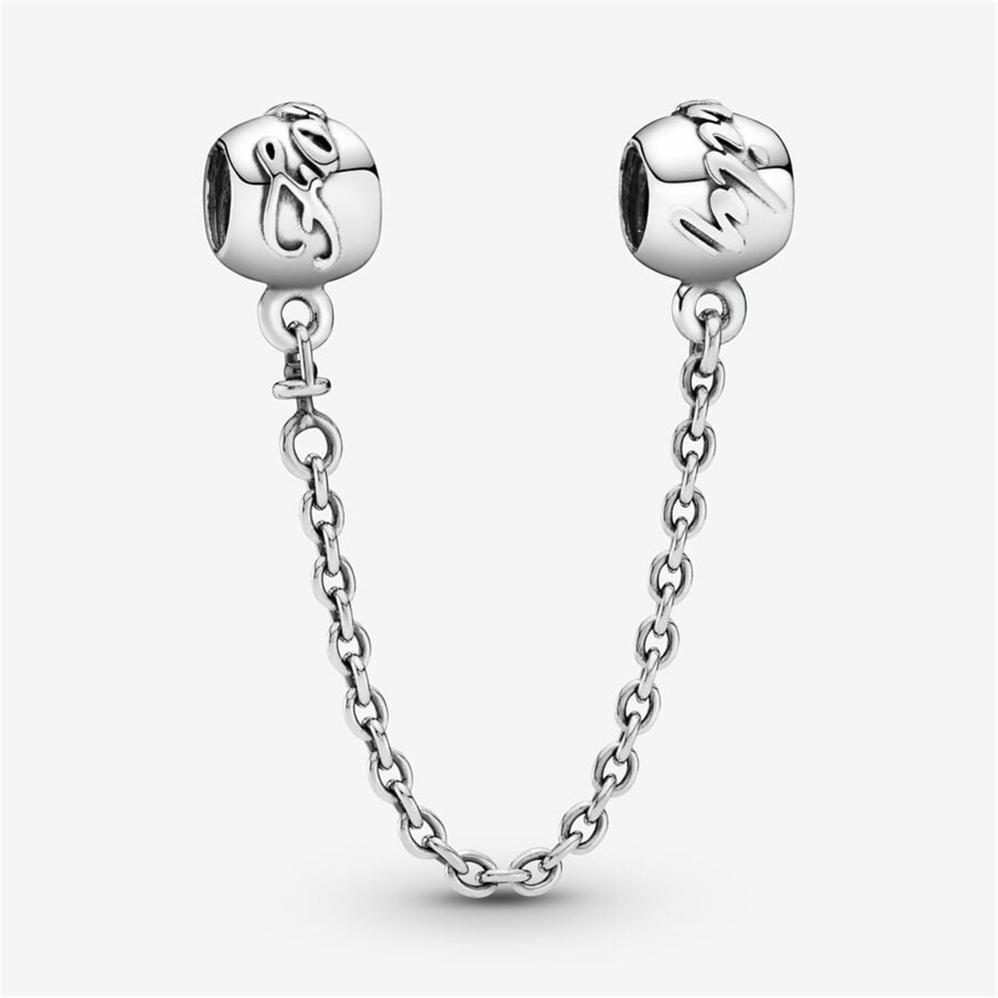 S925 Sterling Silver Family Forever Safety Chain Charm
