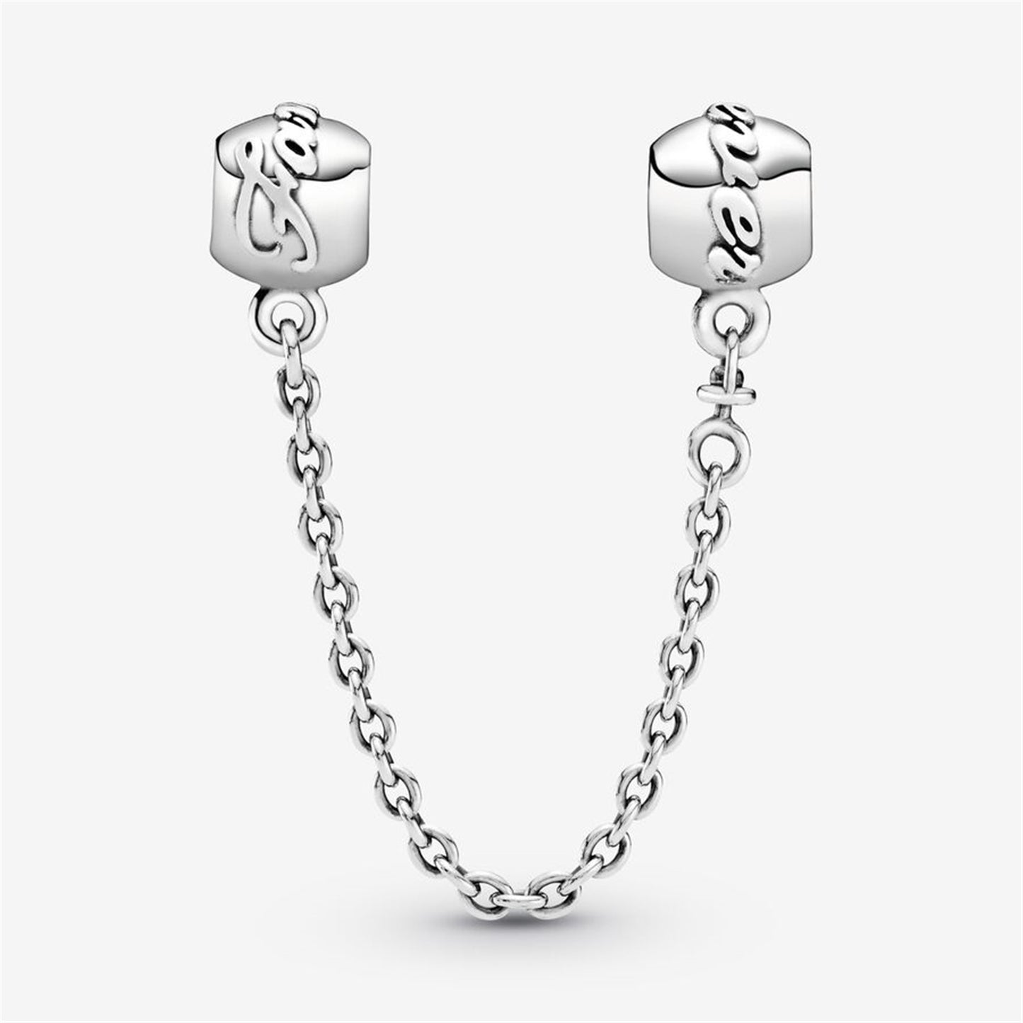 S925 Sterling Silver Family Forever Safety Chain Charm