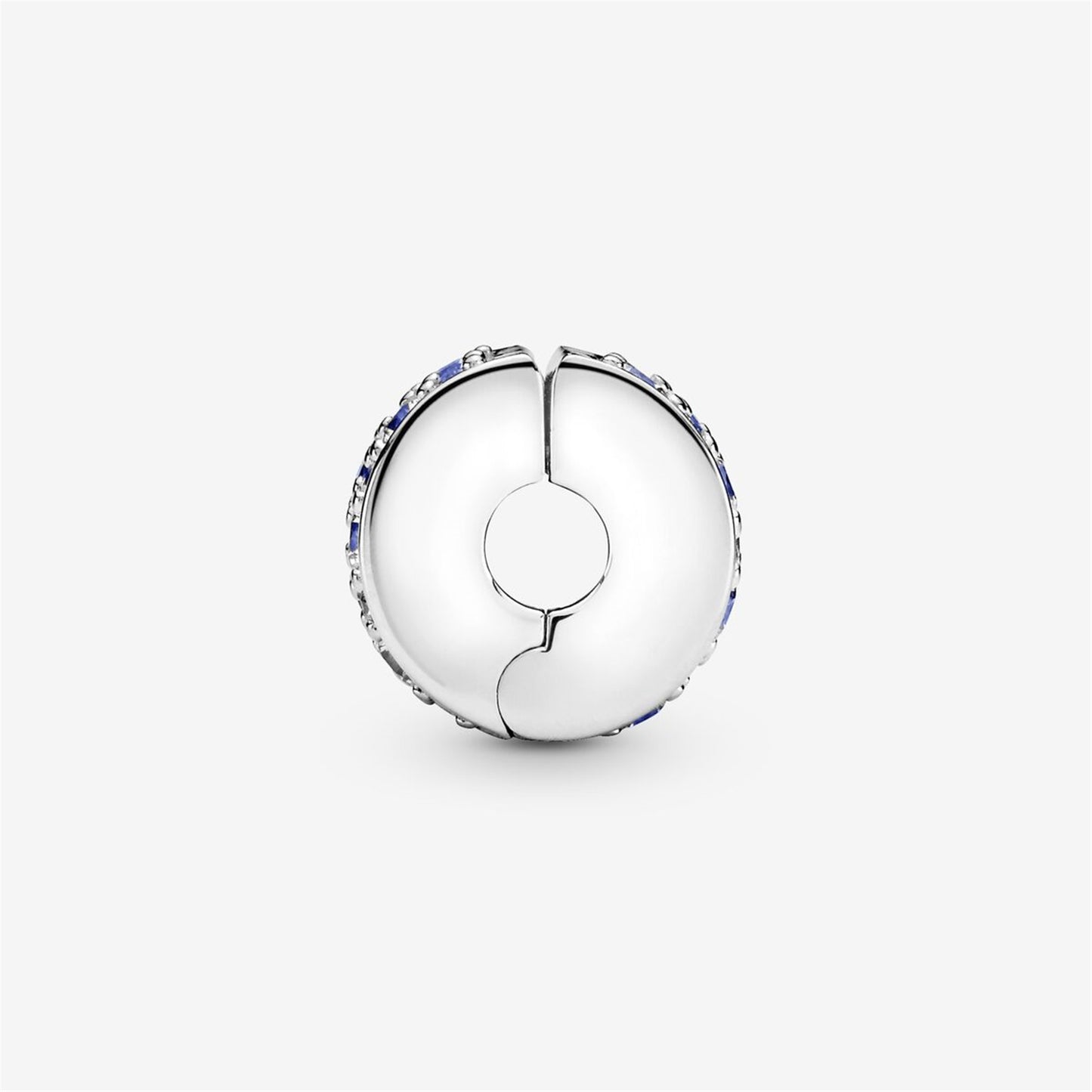 S925 sterling silver Blue Pavé Clip Charm