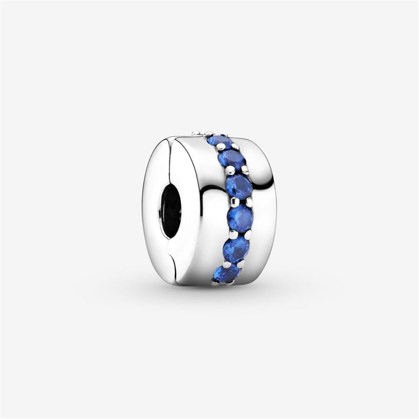 S925 sterling silver Blue Sparkle Clip Charm