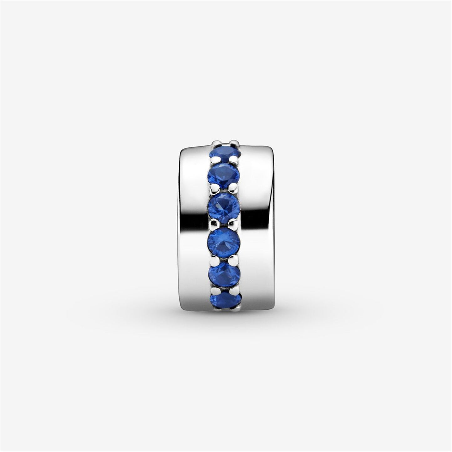 S925 sterling silver Blue Sparkle Clip Charm