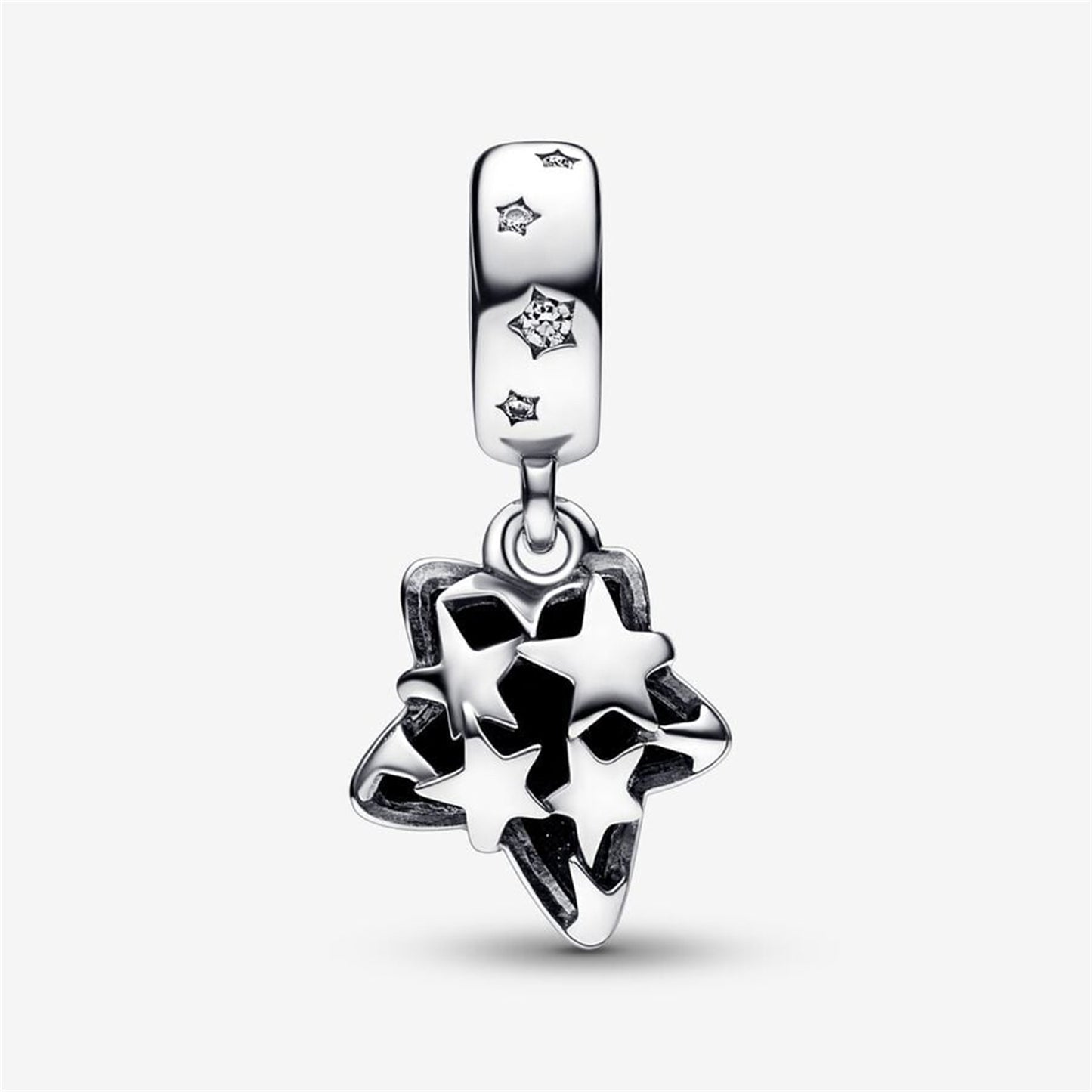 S925 Sterling Silver Celestial Galaxy Star Murano Dangle Charm