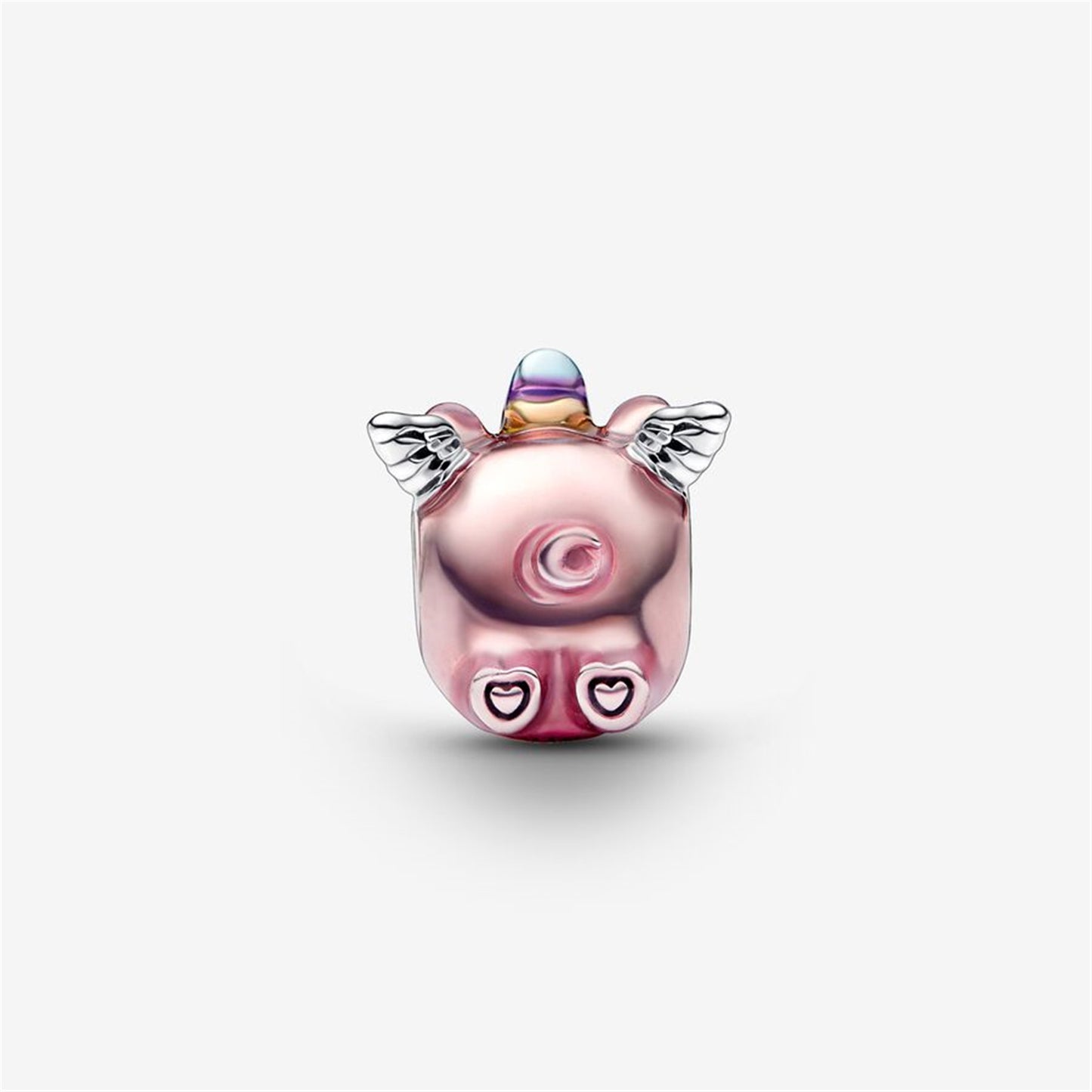 S925 Sterling Silver Flying Unicorn Pig Charm