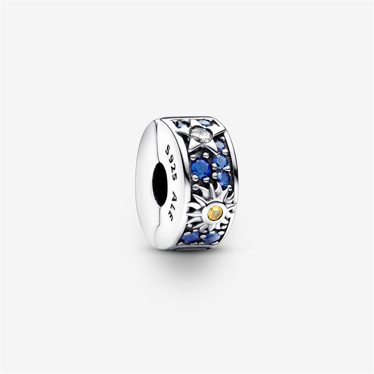 S925 sterling silver Celestial Sun, Star & Moon Clip Charm