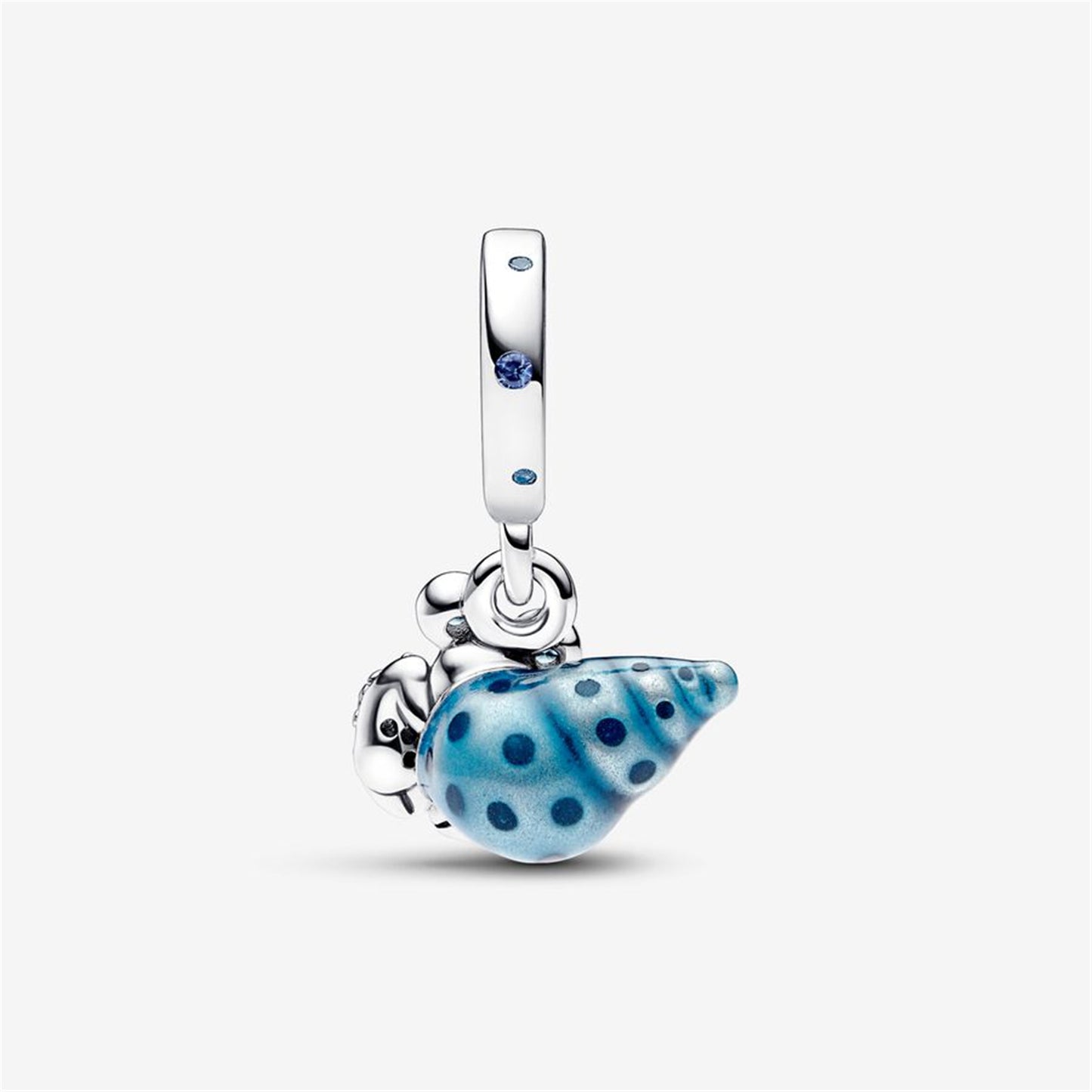 S925 Sterling Silver Glow-in-the-dark Hermit Crab Dangle Charm