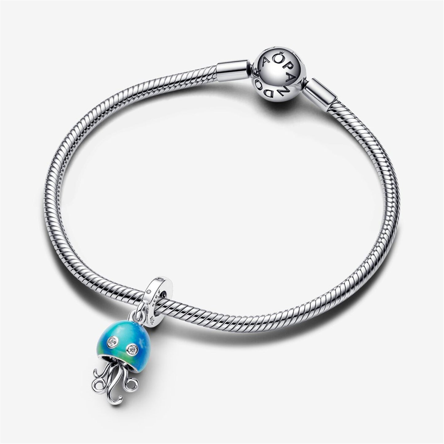 S925 Sterling Silver Colour-changing Jellyfish Dangle Charm