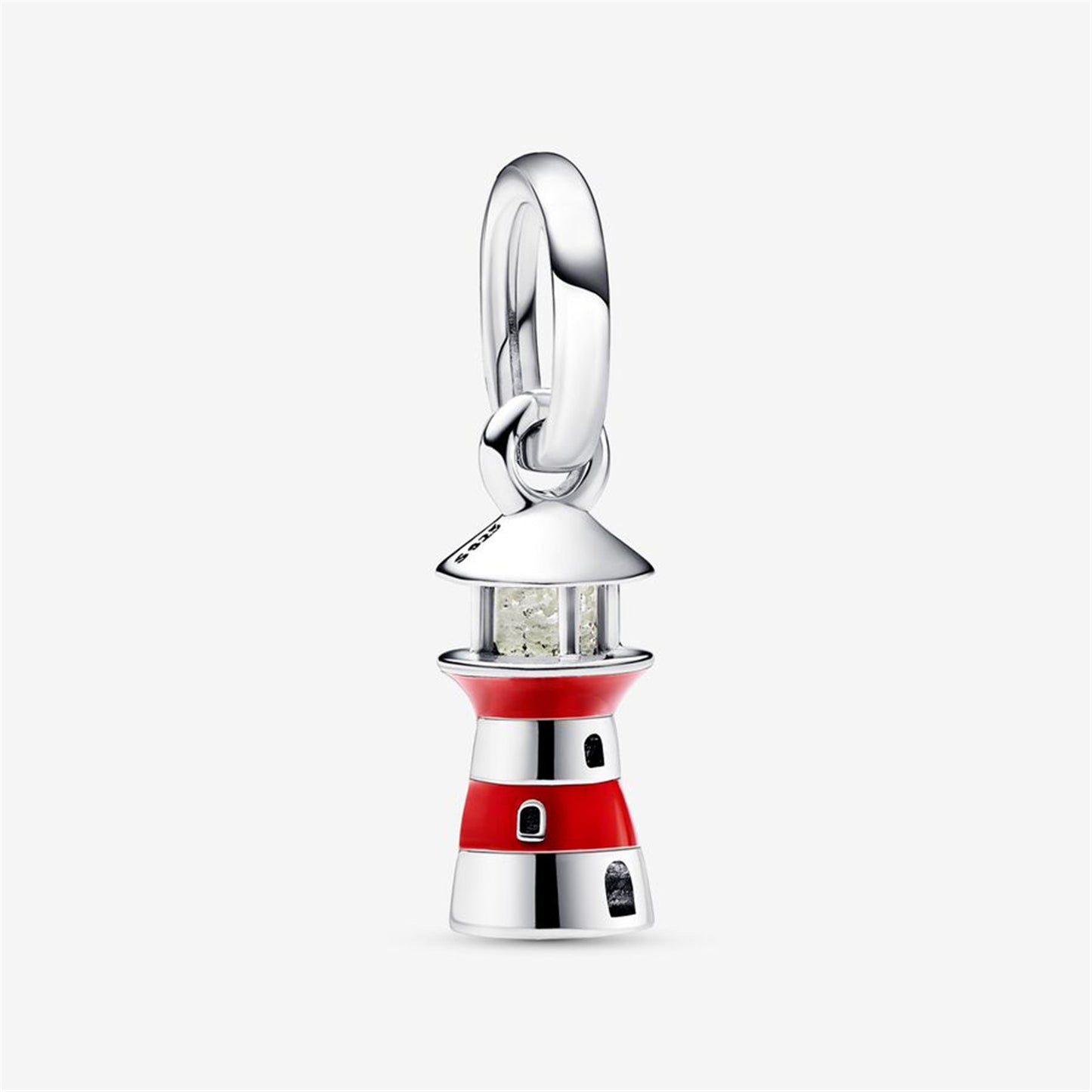 S925 Sterling Silver Glow-in-the-dark Lighthouse Dangle Charm